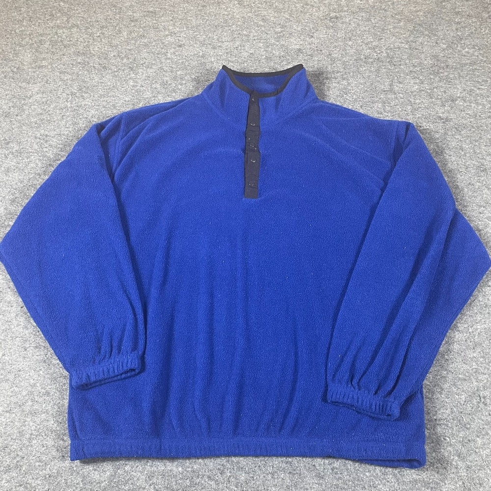 Vintage JC Penney Olympics Jacket Mens Large Blue Snap Baggy Retro 90s USA Blank